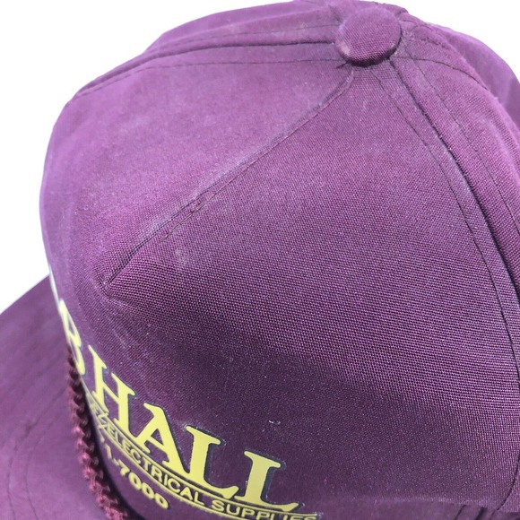 VTG MB HALL DISTRIBUTOR OF ELECTRICAL SUPPLIES HAT CAP TRUCKER ROPE ADJUSTABLE - Picture 4 of 15